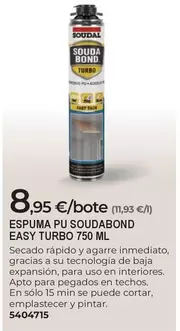 Soudal - Espuma Pu Soudabond Easy Turbo 750 Ml