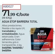 Carrera - Agua Stop