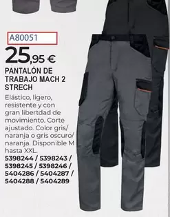 Pantalón De Trabajo Mach 2 Strech