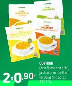 Coviran - Sopa Fideos Con Pollo/ Jardinera/ Maravillas O Verduras 51 G Aprox
