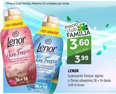 Lenor - Suavizante Frescor Alpino O Flores Silvestres