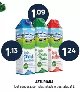 La Asturiana - Llet Sencera, Semidesnatada O Desnatada
