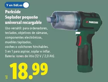 Parkside - Soplador Pequeno Universal Recargable