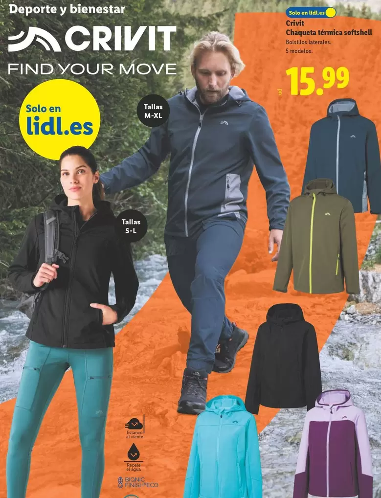 Crivit - Chaqueta Termica Softshell