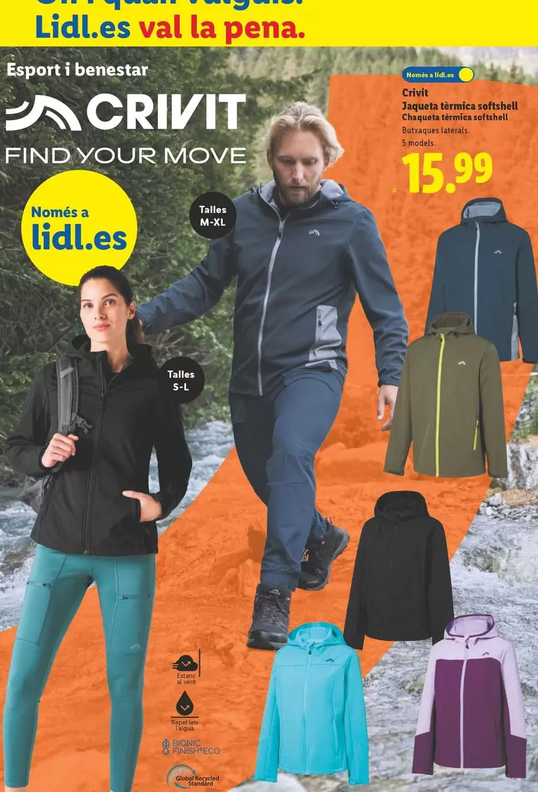Crivit - Chaqueta Termica Softshell