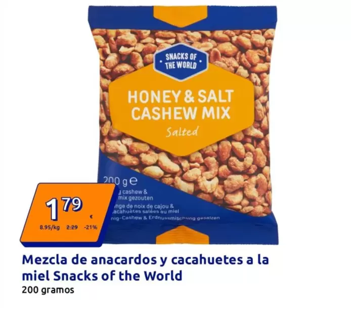 Snacks Of The World - Mezcla De Anacardos Y Cacahuetes A La Miel
