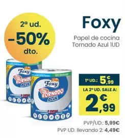 Foxy - Papel De Cocina Tornado Azul