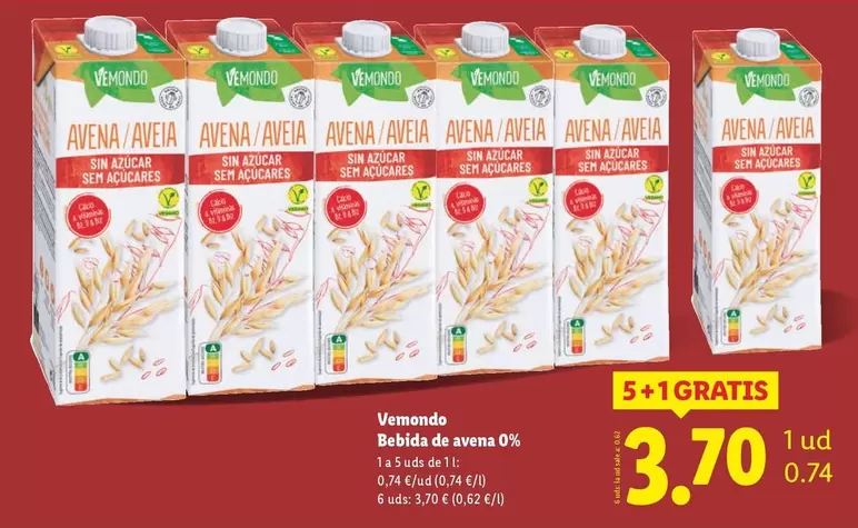 Vemondo - Bebida De Avena 0%