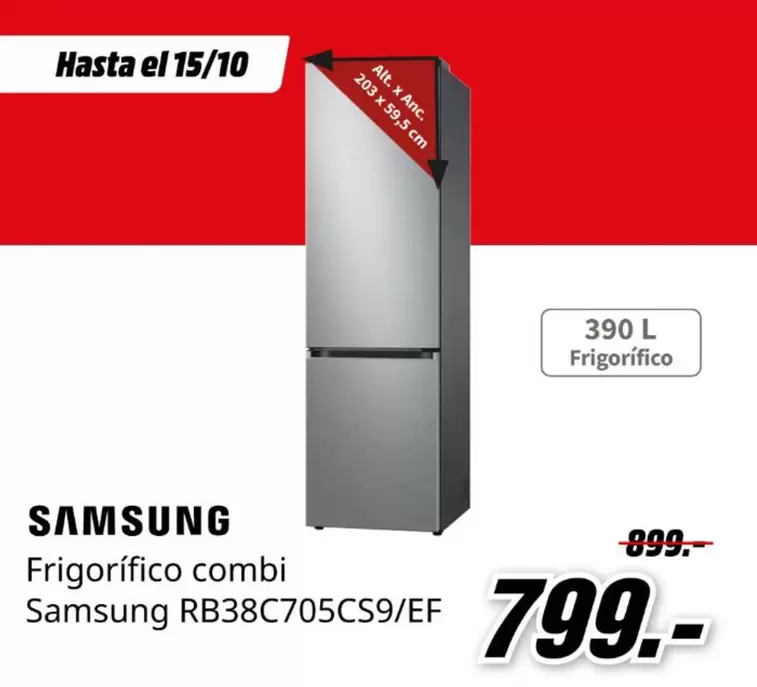 Samsung - Frigorifico Combi Rb38c705cs9/ef