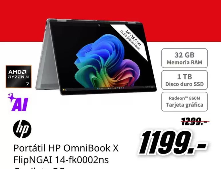 HP - Portátil Omnibook X Flipngai