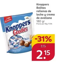 Knoppers - Bolitas Rellenas De Leche Y Crema De Avellana