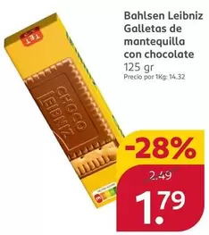 Bahlsen - Leibniz Galletas De Mantequilla Con Chocolate