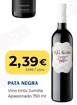Pata Negra - Vino Tinto Jumilla Apasionado