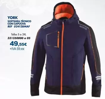 York - Softshell Tenico Con Capucha
