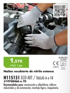 Nailon Recubierto De Nitrilo Estanco