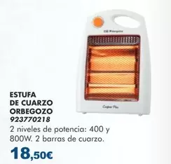 Orbegozo - Estufa De Cuarzo