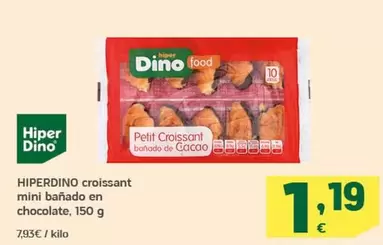 Hiperdino - Croissant Mini Banado En Chocolate