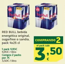 Red Bull - Bebida Energetica Original, Sugarfree O Sandia