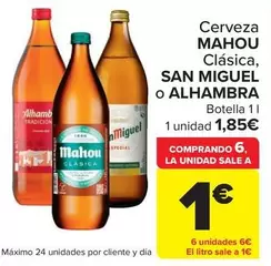 Mahou, San Miguel O Alhambra - Cerveza Clasica 
