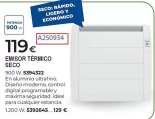 Emisor Térmico Seco