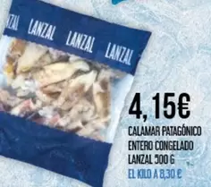 Lanzal - Calamar Patagonico Entero Congelado