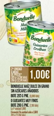 Bonduelle - Maiz Dulce En Grand Sin Azucares Anadidos Bote O Guisantes Muy Finos Bote