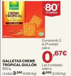 Gullón - Galletas Creme Tropical