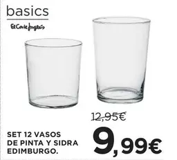 El Corte Inglés - Set 12 Vasos De Pinta Y Sidra Edimburgo