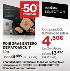 El Corte Inglés - Foie Gras Entero De Pato