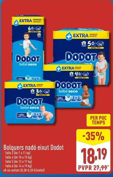 Dodot - Bolquers Nadó Eixut