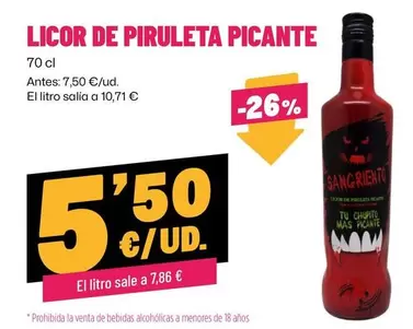 Mas - Licor De Piruleta Picante