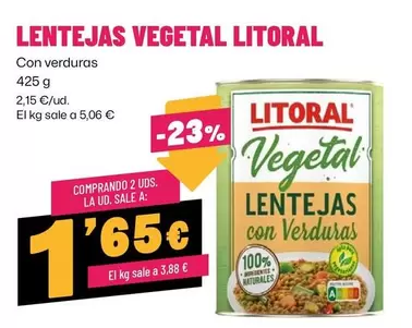 Litoral - Lentejas Vegetal