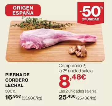 origen - Pierna De Cordero Lechal