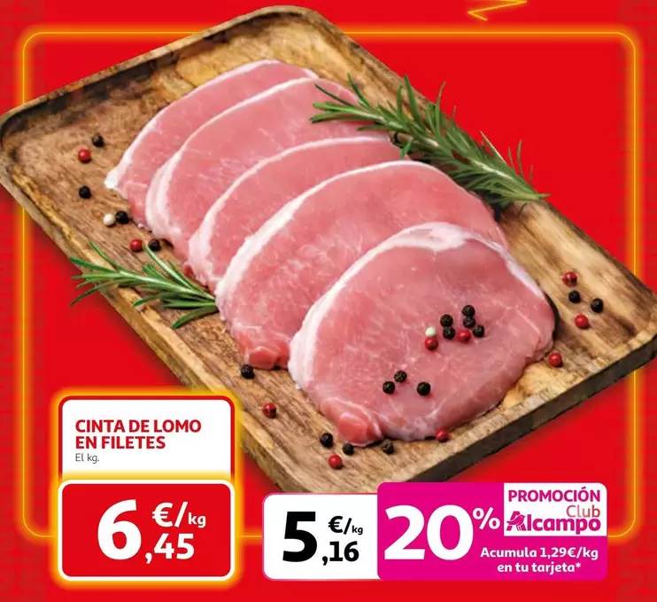 alcampo - Cinta De Lomo En Filetes