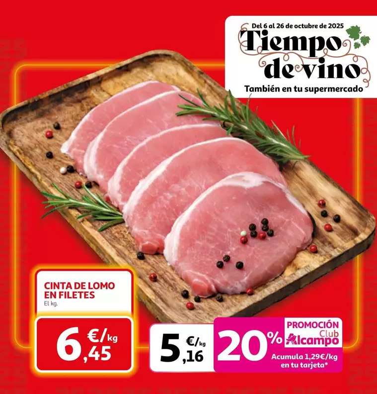 alcampo - Cinta De Lomo En Filetes
