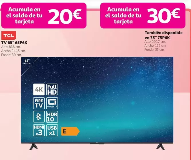 TCL - Tv 65" 65P6K