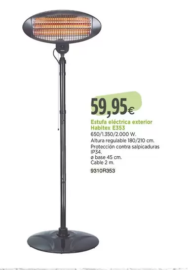 Habitex - Estufa Eléctrica Exterior E353