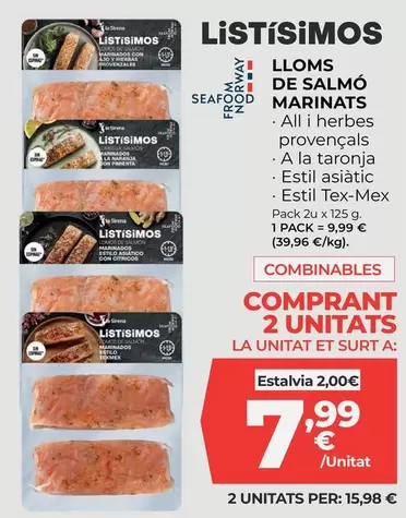 Listísimos - Lloms de salmo marinats