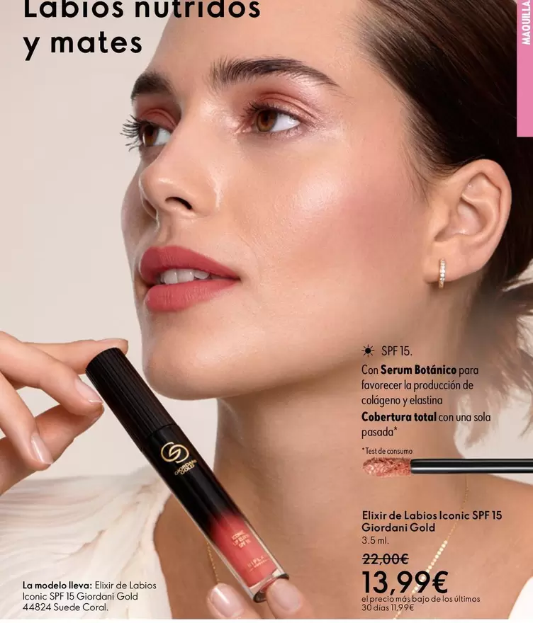 Oriflame - Elixir De Labios Iconic Spf 15 Giordani Gold