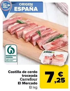 Carrefour El Mercado - Costilla De Cerdo Troceada