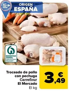 Carrefour El Mercado - Troceado De Pollo Con Pechuga