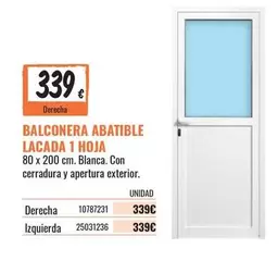 Balconera Abatible Lacada 1 Hoja