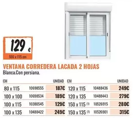 Venta Grande - Corredera Lacada 2 Hojas