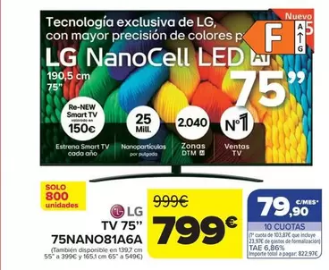 LG - Tv 75’’ 75NANO81A6A