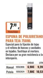 Espuma De Poliuretano Para Teja