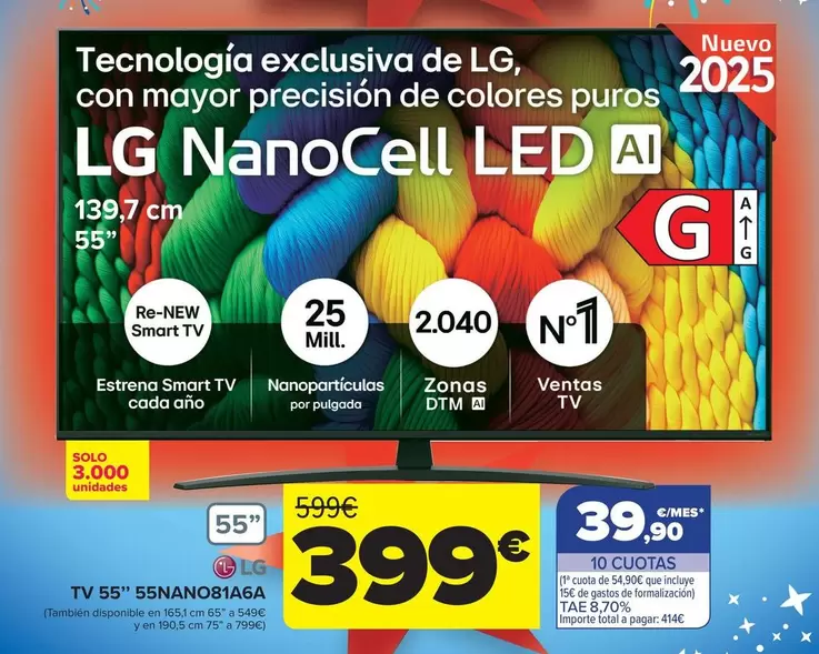 LG - Tv 55" 55NANO81A6A