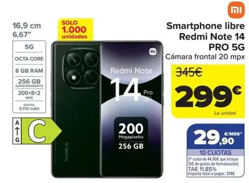 Xiaomi - Smartphone Libre Redmi Note 14 Pro 5g
