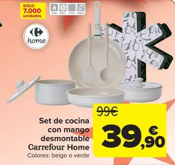 Carrefour Home - Set De Cocina Con Mango Desmontable