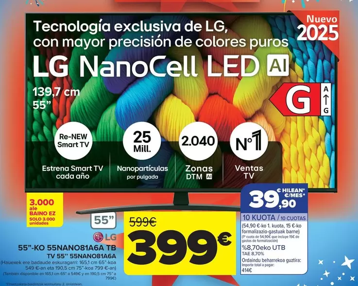 LG - Tv 55" 55NANO81A6A