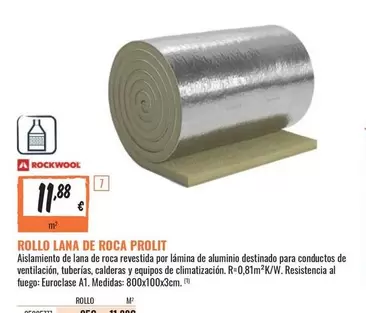 Rockwool - Rollo Lana De Roca Prolit
